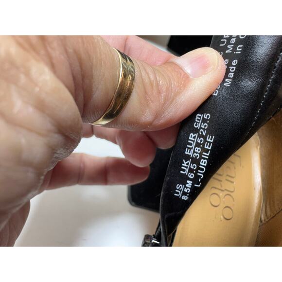 Franco Sarto L-Jubilee Velvet Women’s Black Ankle Boots Sz 8.5M Side Zip - Picture 3 of 9